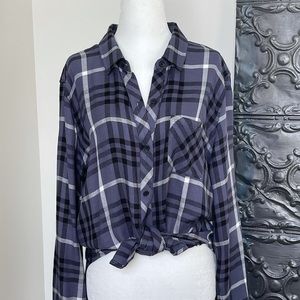 Rails plaid blouse